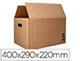 CAJA PARA EMBALAR Q-CONNECT AMERICANA CON ASAS CARTON RECICLADO CANAL SIMPLE 5 MM COLOR KRAFT 400X290X220 MM