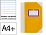 LIBRO CARTONE COSIDO FERNANDES FLECHA DIN A4+ RAYADO HORIZONTAL 50 HOJAS 100 GR AMARILLO