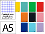 CUADERNO ESPIRAL LIDERPAPEL DIN A5 SMART TAPA BLANDA 80H 75GR CUADRO 5MM CON MARGEN COLORES SURTIDOS
