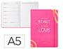 AGENDA ESCOLAR ANTARTIK 25-26 ENCUADERNADA GO! SIMIL PIEL FUCSIA SEMANA VISTA A5 BILINGE PAPEL FSC 80 GR