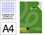 RECAMBIO LIDERPAPEL A4 100 HOJAS 100G/M2 CUADRO 5 MM CON MARGEN 4 TALADROS