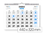 CALENDARIO ESPIRAL PARED LIDERPAPEL CLASICO 2026 NUMEROS GRANDES 44X32 CM PAPEL 128 GR