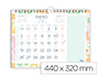 CALENDARIO ESPIRAL PARED LIDERPAPEL JOVEN 2026 NUMEROS GRANDES 44X32 CM PAPEL 128 GR CON PEGATINAS