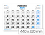 CALENDARIO PARED LIDERPAPEL CLASICO 2026 LOMO ENGOMADO 44X32 CM PAPEL 128 GR