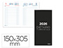 DIETARIO LIDERPAPEL 2026 DOS TERCIOS 150X305 MM DIA PAGINA COLOR NEGRO PAPEL 70 GR