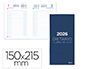 DIETARIO LIDERPAPEL 2026 CUARTO 150X215 MM DIA PAGINA COLOR AZUL PAPEL 70 GR