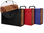 MALETIN LIDERPAPEL CON FUELLE Y ASA CARTON FORRADO 19 DEPARTAMENTOS 255X390X120 MM COLORES SURTIDOS