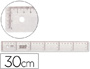 REGLA LIDERPAPEL PLASTICO CRISTAL 30 CM