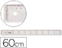 REGLA LIDERPAPEL PLASTICO CRISTAL 60 CM