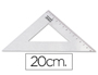 ESCUADRA LIDERPAPEL 20 CM PLASTICO CRISTAL