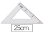 ESCUADRA LIDERPAPEL 25 CM PLASTICO CRISTAL