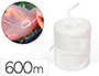 CUERDA RAFIA LIDERPAPEL COLOR BLANCO ROLLO DE 600 METROS