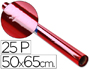 PAPEL CELOFAN ROLLO TREPADO ROJO 25 HOJAS DE 50X65 CM