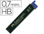 MINAS FABER GRAFITO 9067 0,7 MM HB ESTUCHE DE 12 MINAS