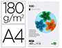 CARTULINA LIDERPAPEL A4 180G/M2 NEGRO PAQUETE DE 100 HOJAS