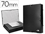 CARPETA PROYECTOS LIDERPAPEL FOLIO LOMO 70MM CARTON FORRADO NEGRA
