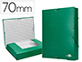CARPETA PROYECTOS LIDERPAPEL FOLIO LOMO 70MM CARTON FORRADO VERDE