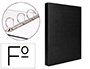 CARPETA DE 4 ANILLAS 40MM MIXTAS LIDERPAPEL FOLIO CARTON FORRADO PAPER COAT NEGRA