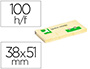 BLOC DE NOTAS ADHESIVAS QUITA Y PON Q-CONNECT 38X51 MM CON 100 HOJAS