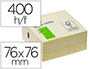BLOC DE NOTAS ADHESIVAS QUITA Y PON Q-CONNECT 76X76 MM FSC AMARILLO CON 400 HOJAS