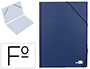 CARPETA LIDERPAPEL GOMAS FOLIO SENCILLA PVC AZUL