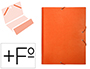 CARPETA CLASIFICADORA LIDERPAPEL 12 DEPARTAMENTOS FOLIO PROLONGADO CARTON FORRADO NARANJA
