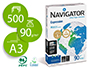 PAPEL FOTOCOPIADORA NAVIGATOR DIN A3 90 GRAMOS PAPEL MULTIUSO INK-JET Y LASERPAQUETE DE 500 HOJAS