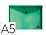 CARPETA LIDERPAPEL DOSSIER BROCHE 34353 POLIPROPILENO DIN A5 VERDE TRANSPARENTE