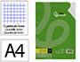 RECAMBIO LIDERPAPEL A4 100 HOJAS 100G/M2 CUADRO 5MM CON DOBLE MARGEN 4 TALADROS