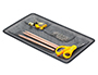 ORGANIZADOR SOBREMESA BANDEJA METALICA Q-CONNECT REJILLA NEGRA CON 4 DEPARTAMENTOS 315X20X175 MM