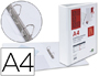 CARPETA CANGURO 2 ANILLAS MIXTAS 40MM LIDERPAPEL A4 PLASTICO COLOR BLANCO