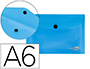 CARPETA LIDERPAPEL DOSSIER BROCHE 44232 POLIPROPILENO DIN A6 AZUL TRANSLUCIDO