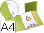 CARPETA LIDERPAPEL 2 ANILLAS REDONDAS MINI 15 MM 49073 POLIPROPILENO DIN A4 VERDE TRANSLUCIDO