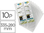 RECAMBIO FUNDAS DURACLIP PARA TARJETERO 2384 BOLSA DE 10 HOJAS CAPACIDAD 20 TARJETAS POR HOJA