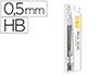 MINAS LIDERPAPEL GRAFITO 0,5 MM HB TUBO DE 12 MINAS LONGITUD 60 MM