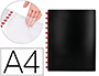 CARPETA LIDERPAPEL DIN A4 CON 20 FUNDAS INTERCAMBIABLES COLOR NEGRO