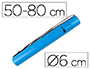 PORTAPLANOS PLASTICO LIDERPAPEL DIAMETRO 6 CM EXTENSIBLE HASTA 80 AZUL