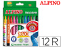 ROTULADOR ALPINO MAXI CAJA DE 12 UNIDADES COLORES SURTIDOS