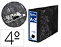 ARCHIVADOR DE PALANCA LIDERPAPEL CUARTO APAISADO CLASSIC BLUE SIN RADO LOMO 80MM NEGRO COMPRESOR METALICO