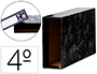CAJA ARCHIVADOR LIDERPAPEL CLASSIC BLUE CUARTO APAISADO NEGRA