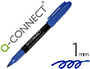 ROTULADOR Q-CONNECT PARA CD/DVD PUNTA FIBRA PERMANENTE AZUL PUNTA REDONDA 1,0 MM