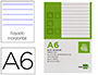 BLOC NOTAS LIDERPAPEL HORIZONTAL A6 80 HOJAS 60G/M2 PERFORADO