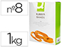 GOMILLAS ELASTICAS Q-CONNECT 1000 GR NUMERO 8 80 X 2 MM