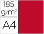 CARTULINA GUARRO DIN A4 ROJO 185 GR PAQUETE 50 HOJAS