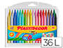 LAPICES CERA PLASTIDECOR CAJA DE 36 COLORES SURTIDOS