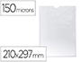 FUNDA PORTADOCUMENTO Q-CONNECT DIN A4 150 MICRAS PVC TRANSPARENTE 210X297 MM