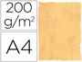 PAPEL PERGAMINO DIN A4 200 GR COLOR MARMOL AMARILLO PAQUETE DE 25 HOJAS