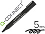 ROTULADOR Q-CONNECT MARCADOR PERMANENTE NEGRO PUNTA BISELADA 5 MM