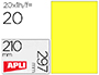 ETIQUETA ADHESIVA APLI 02878 TAMAO 210X297 MM PARA LASER FOTOCOPIADORA INK-JET CAJA CON 20 HOJAS DIN A4 AMARILLO
