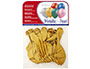 GLOBO 100% LATEX BIODEGRADABLE METALIZADO ORO BOLSA DE 15 UNIDADES